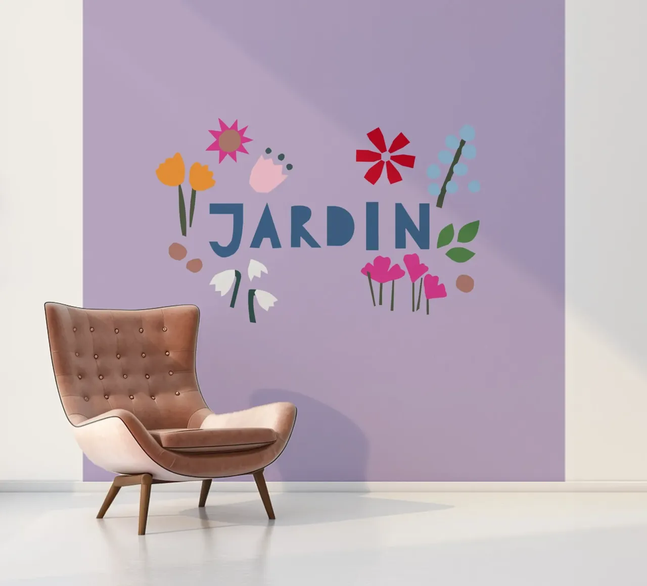 Jardin Papercut flieder papel para pared de Iris Knabenschuh Design