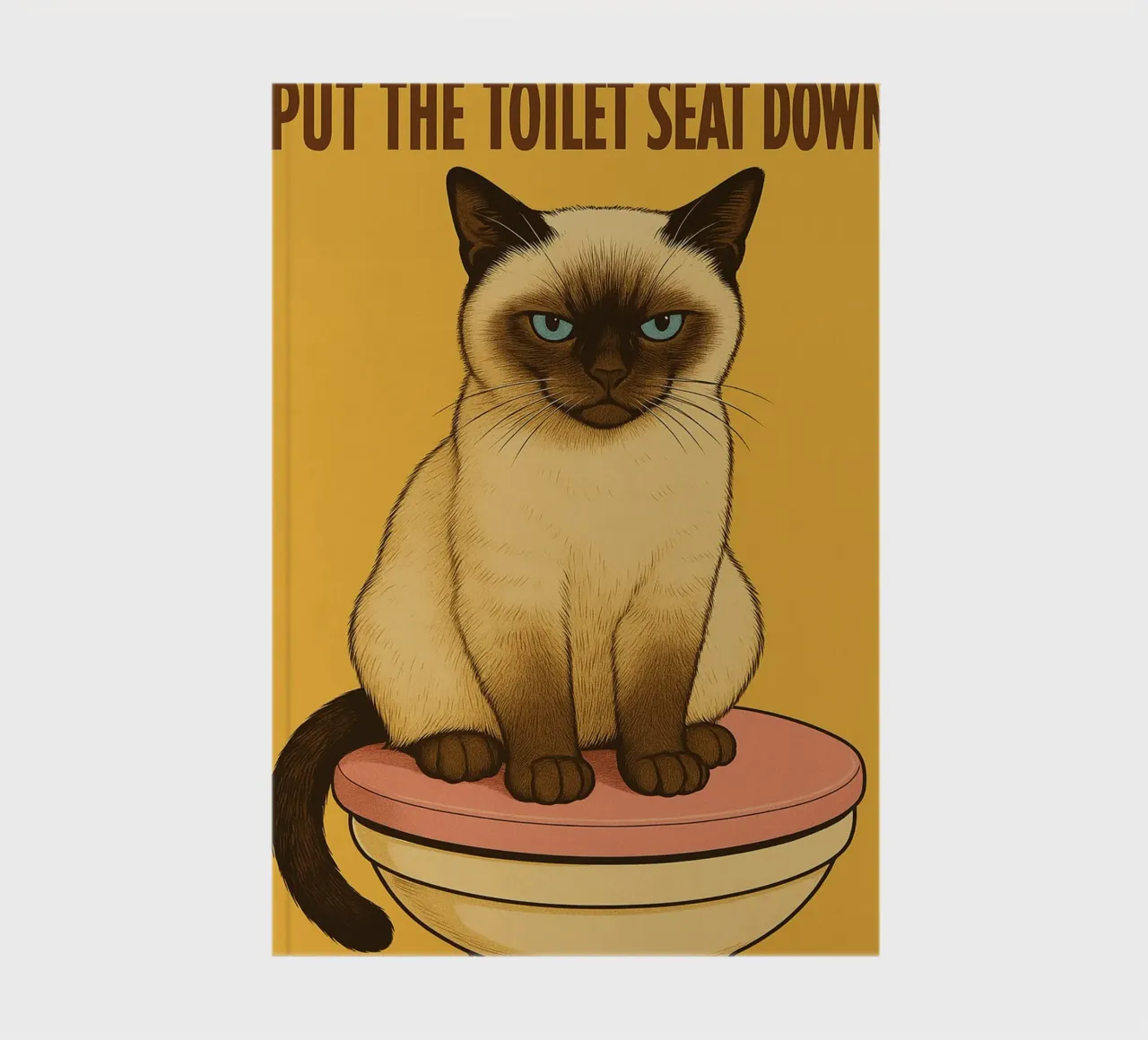 Put the Toilet Seat Down Cat Funny Bathroom notebook by the gindils
