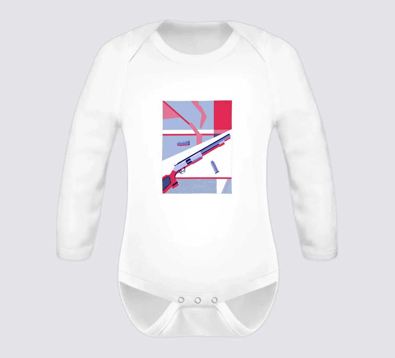 Shotgun Weapon long-sleeve baby romper by TODAY'S SHOP