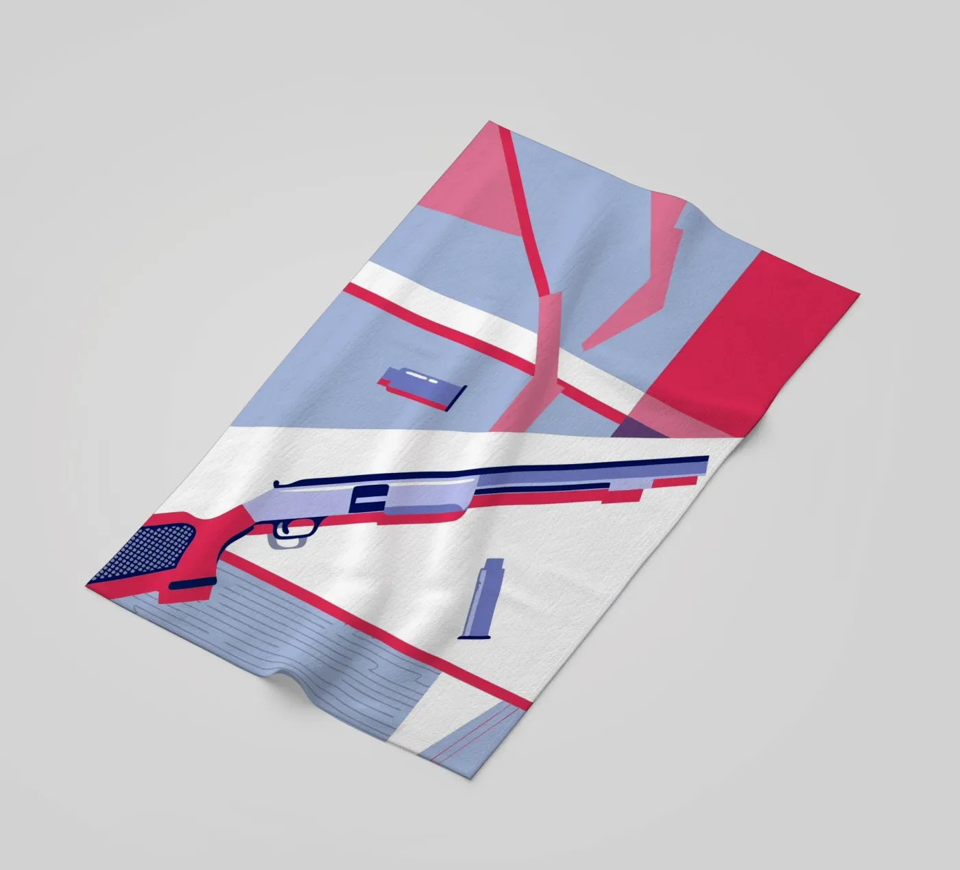 Shotgun Weapon beach towel by TODAY'S SHOP