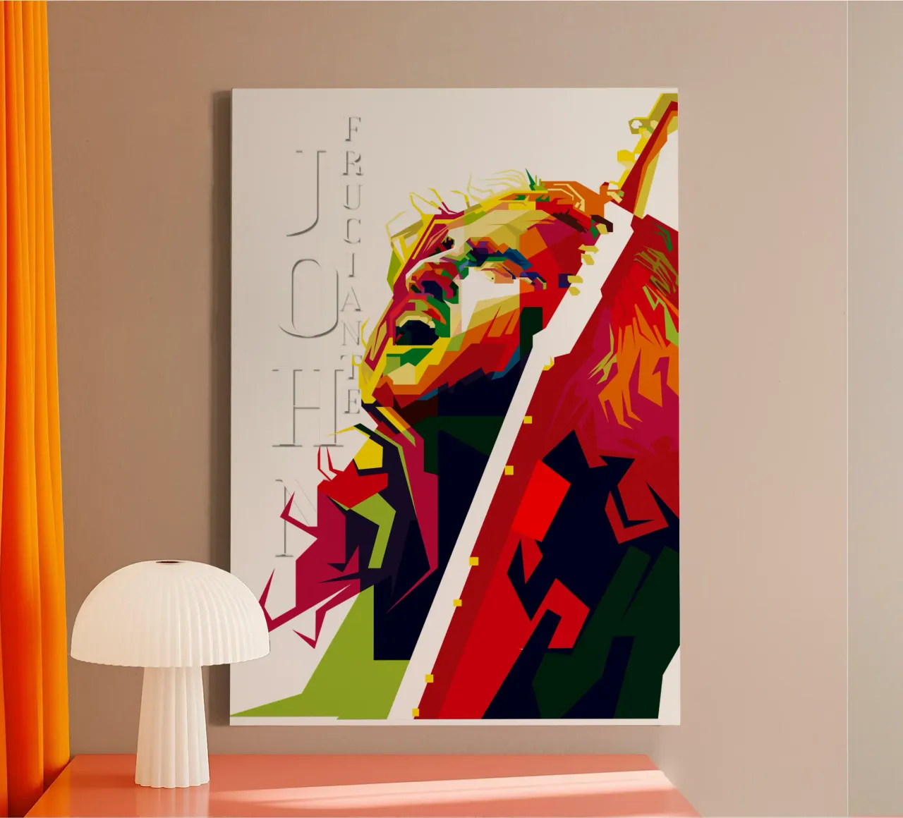 John Frusciante RHCP Guitarist Trending Now tela con Cornice a cassetta da Artkreator