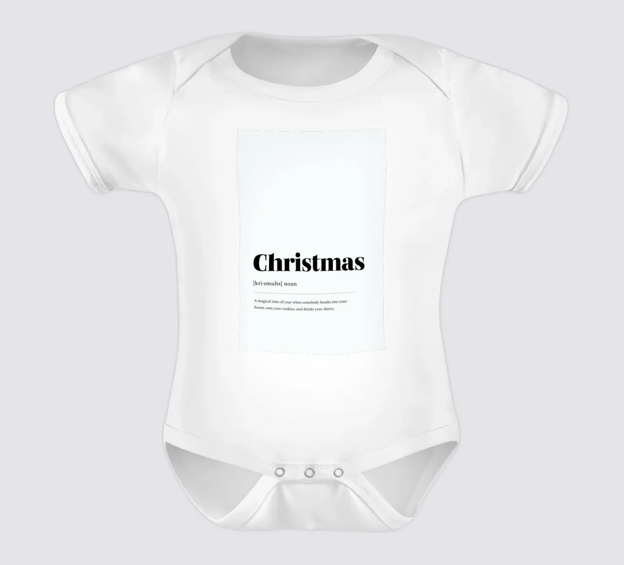 Christmas Cookie Thief body neonato maniche corte da daylight design studio