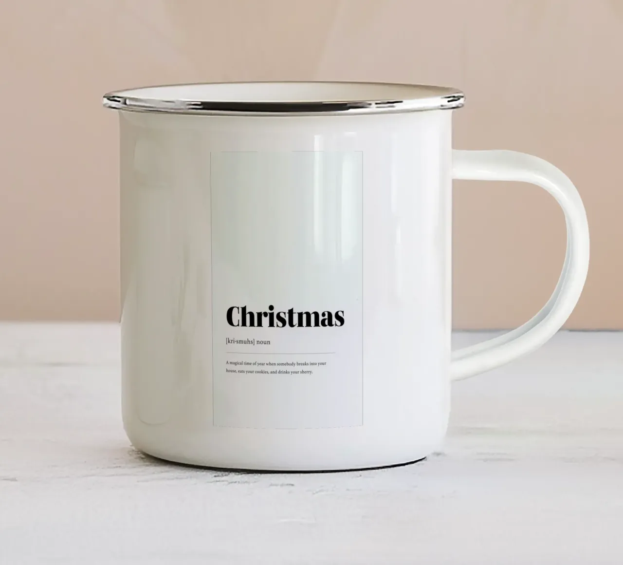 Christmas Cookie Thief tazza in smalto da daylight design studio