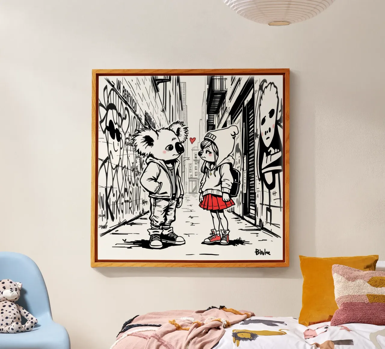 Koala e ragazza plexiglass da Anita's Dream