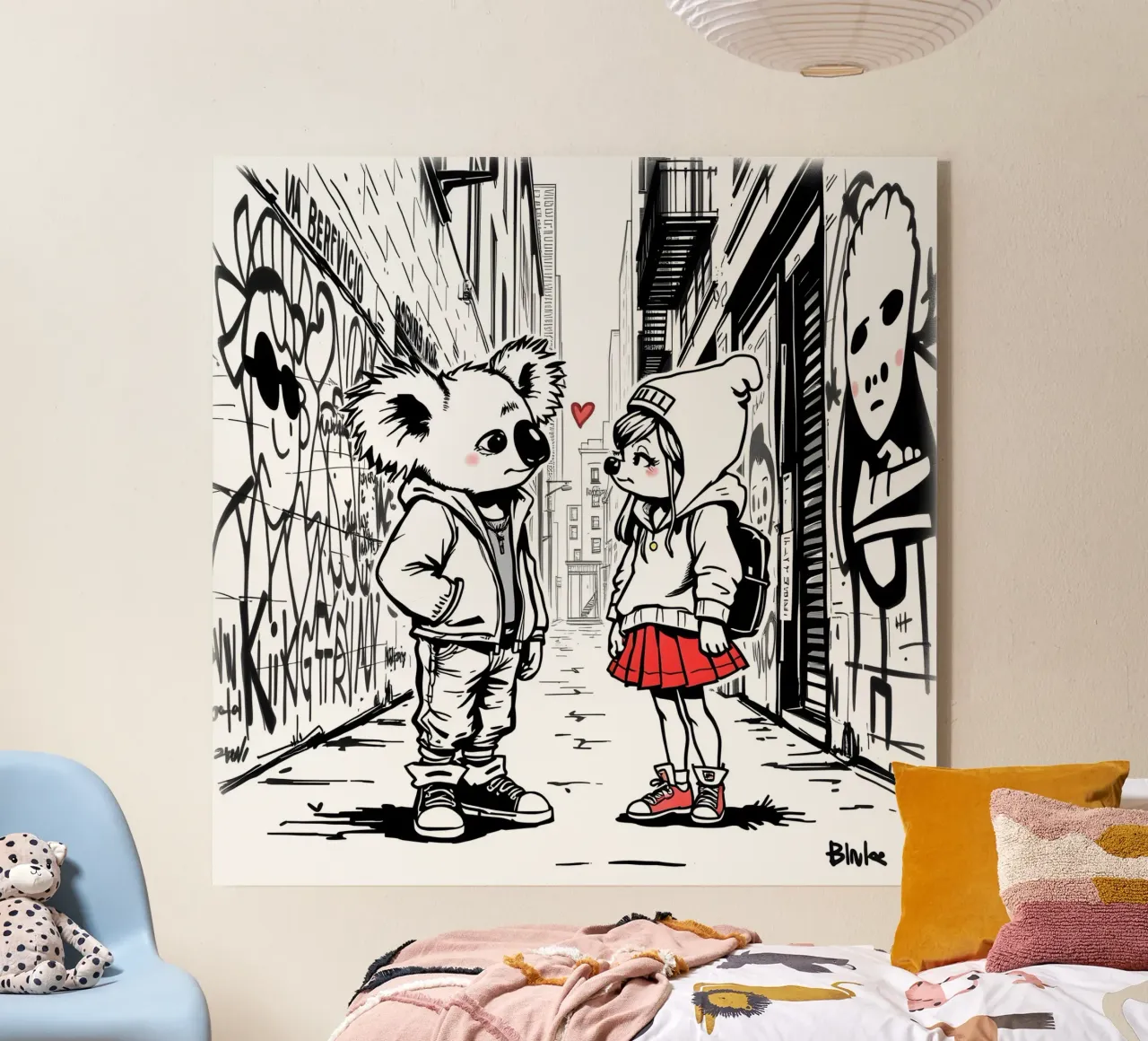 Koala e ragazza plexiglass da Anita's Dream