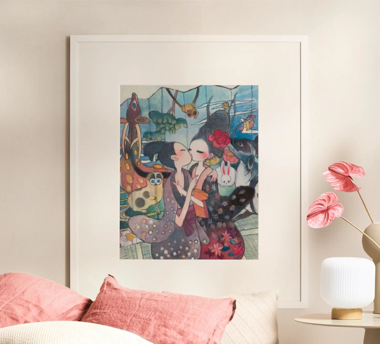 Aya Takano Beso de Pareja poster de ThelmaPrintz