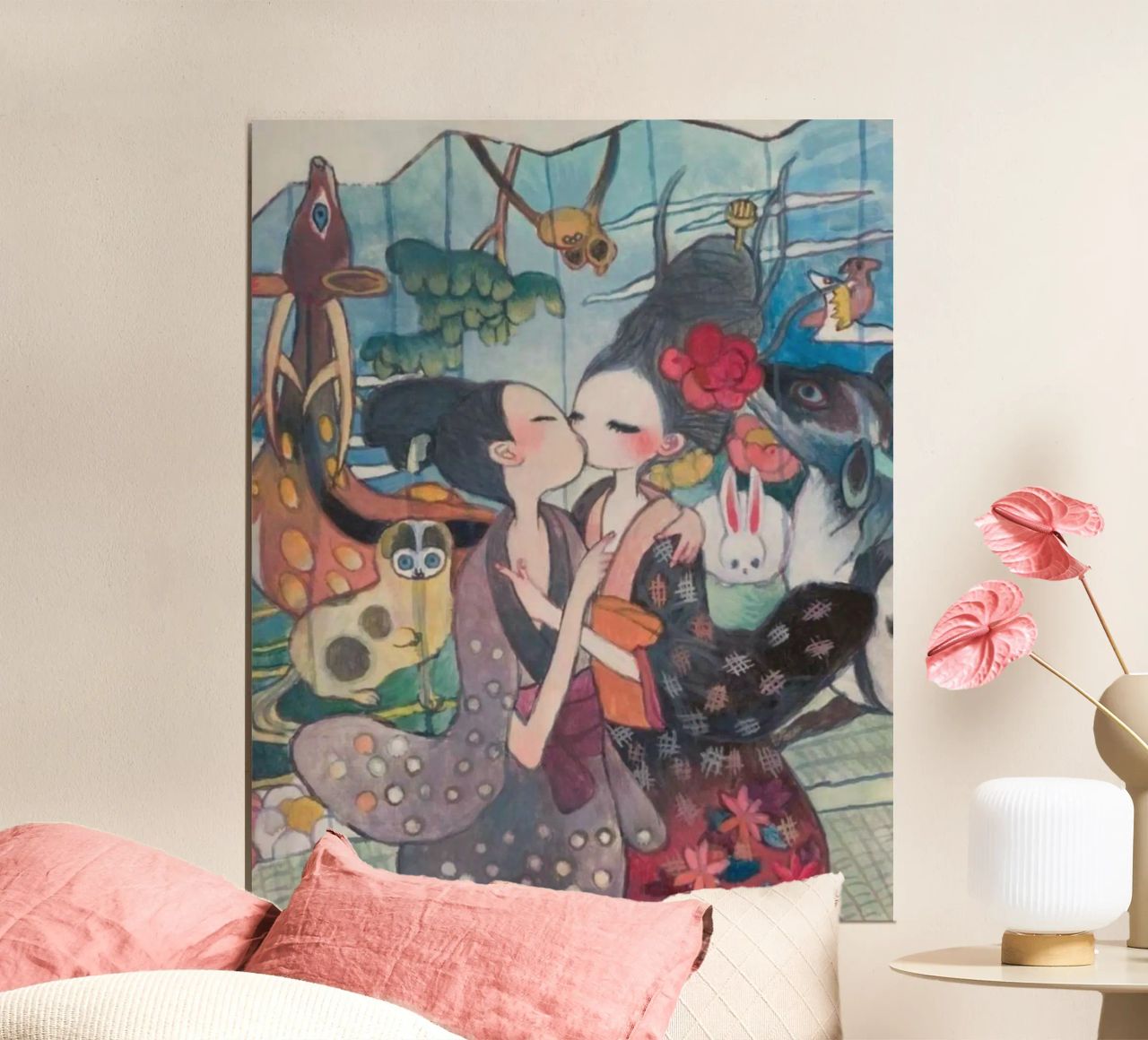 Aya Takano Beso de Pareja poster de ThelmaPrintz