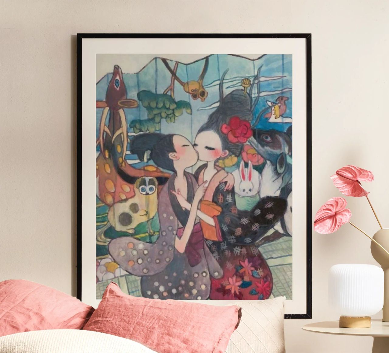 Aya Takano Beso de Pareja poster de ThelmaPrintz