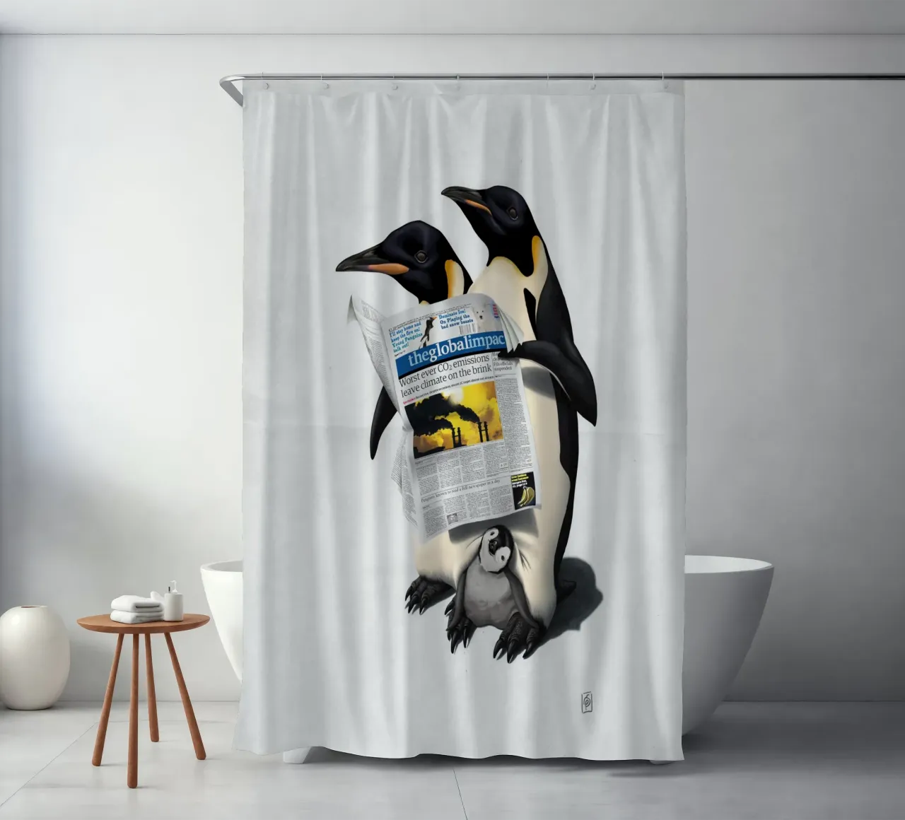 Read All Over (Wordless) tenda da doccia da Rob Art | Illustration