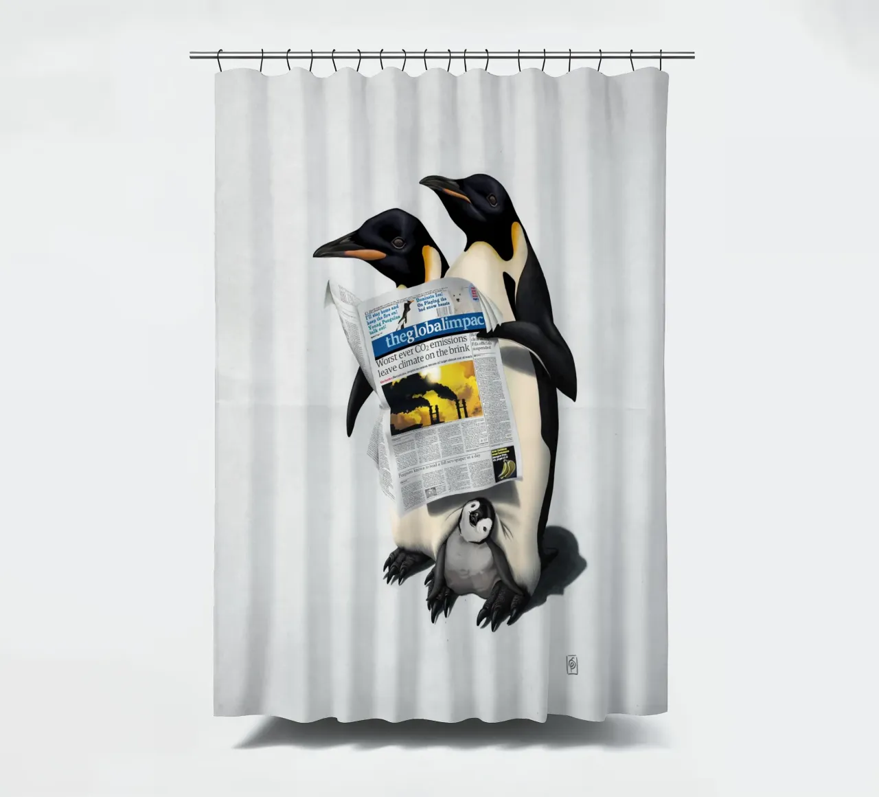 Read All Over (Wordless) tenda da doccia da Rob Art | Illustration