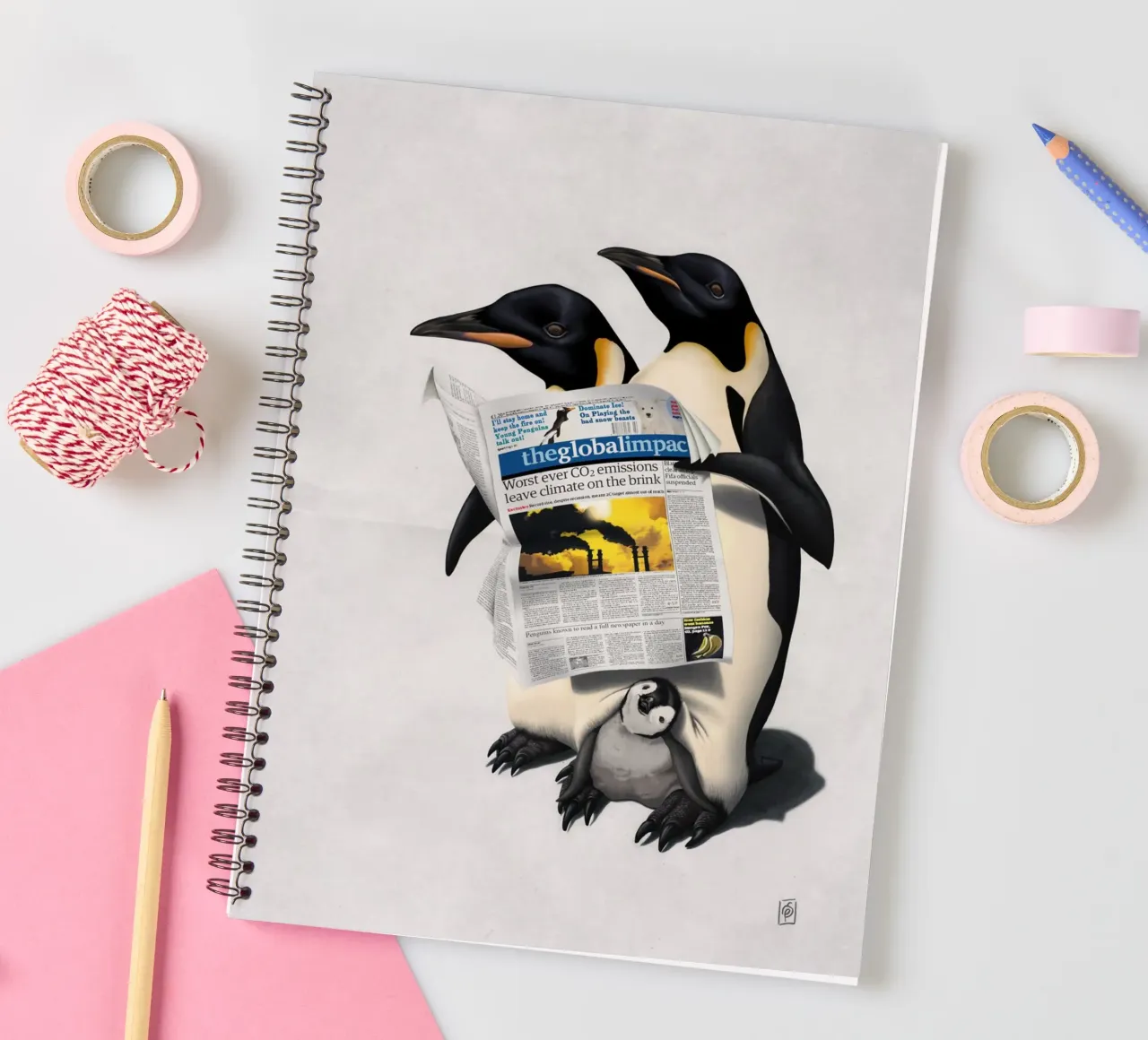 Read All Over (Wordless) spiral notebook by Rob Art | Illustration