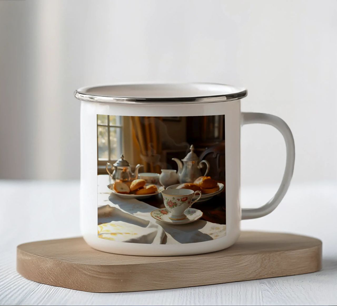 Petit déjeuner victorien mug en émail de Anita's Dream