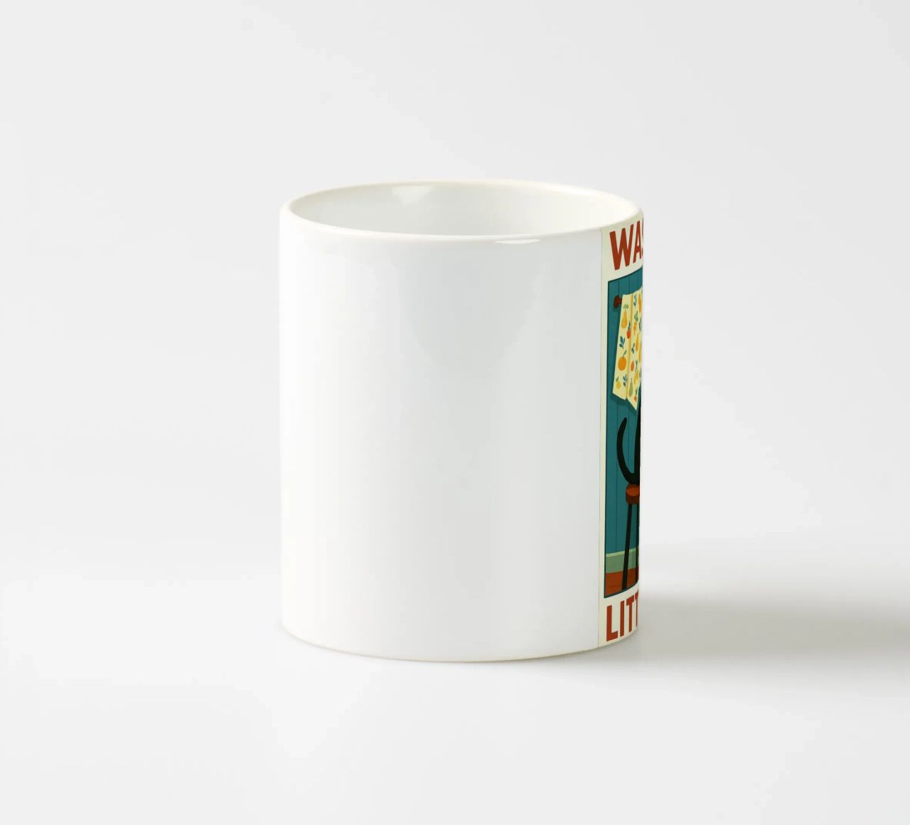Wash your Paws Black Cat Funny Bathroom Art (Lavez vos pattes, chat noir, art de la salle de bain) mug en céramique de the gindils