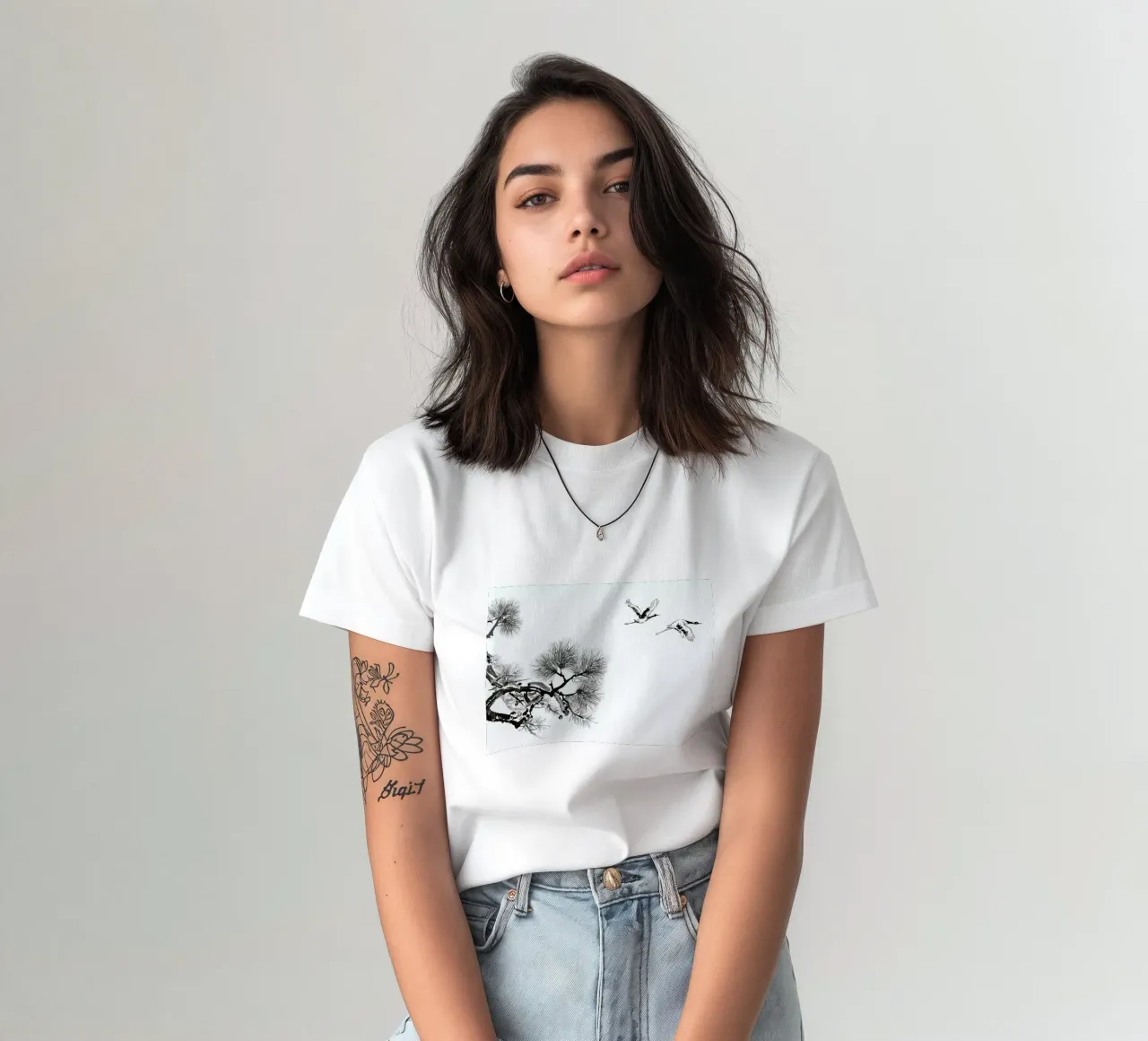 Japanese Cranes II t-shirt da Flora & Fauna