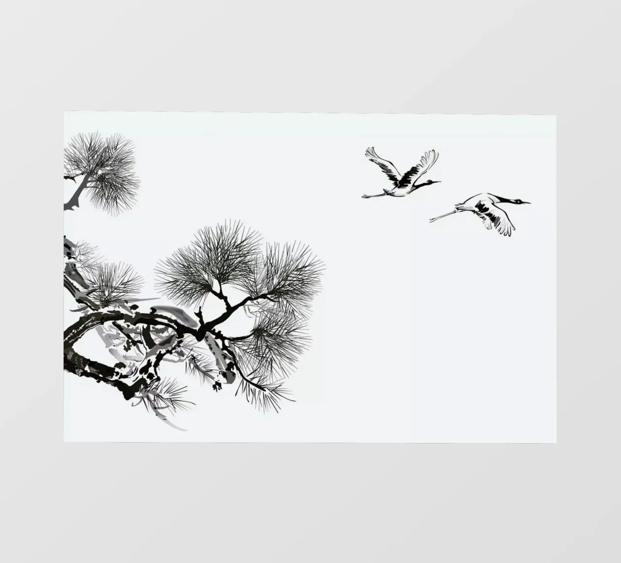 Japanese Cranes II pellicola backlit da Flora & Fauna