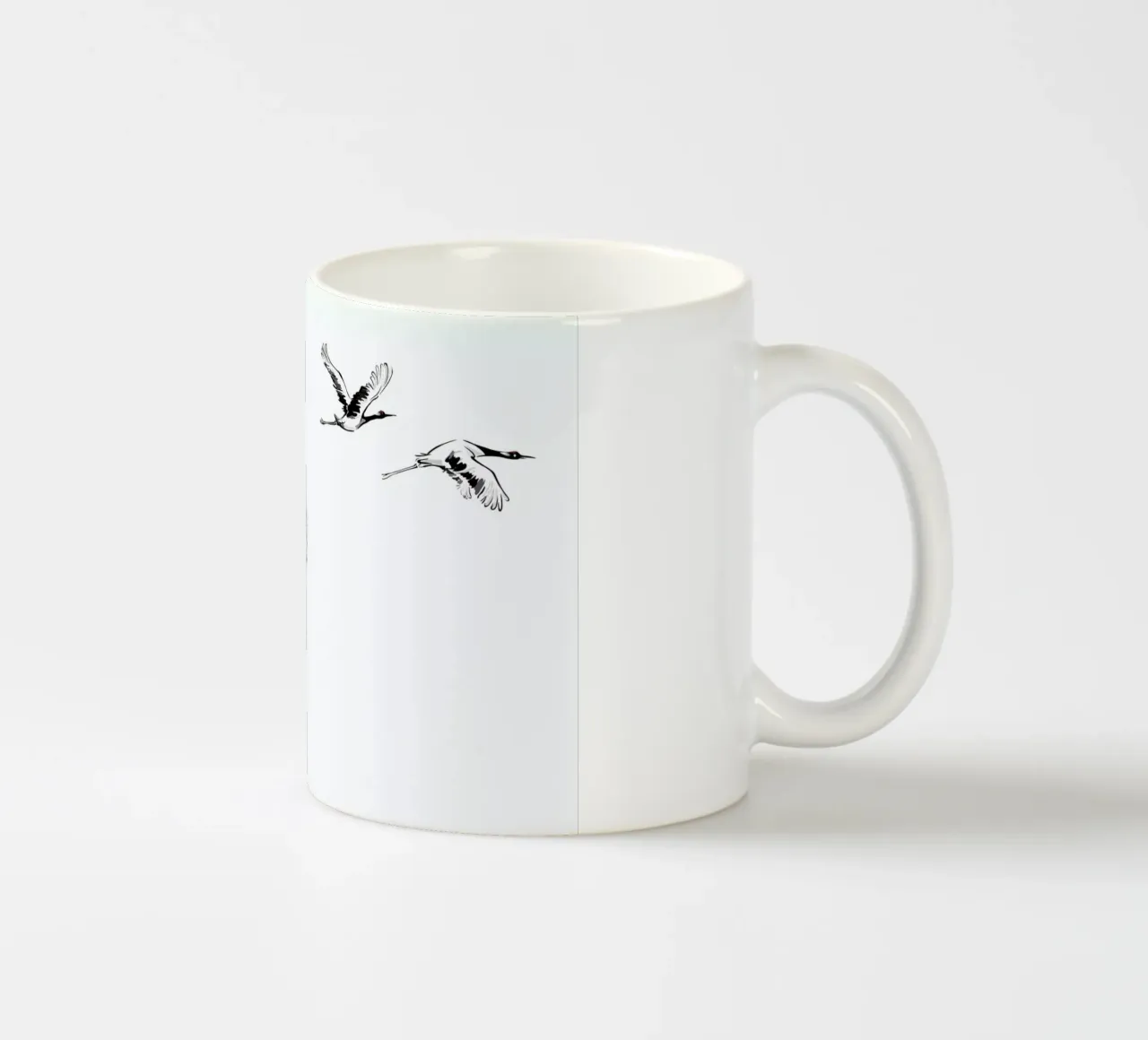 Japanese Cranes II tazza in ceramica da Flora & Fauna