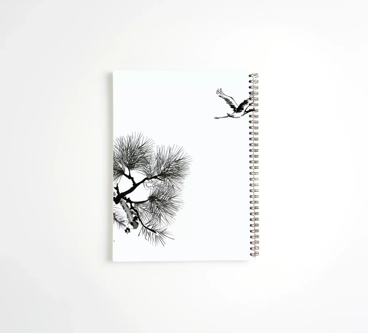 Japanese Cranes II spiral notebook by Flora & Fauna