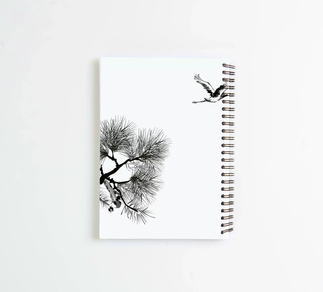 Japanese Cranes II spiral notebook by Flora & Fauna