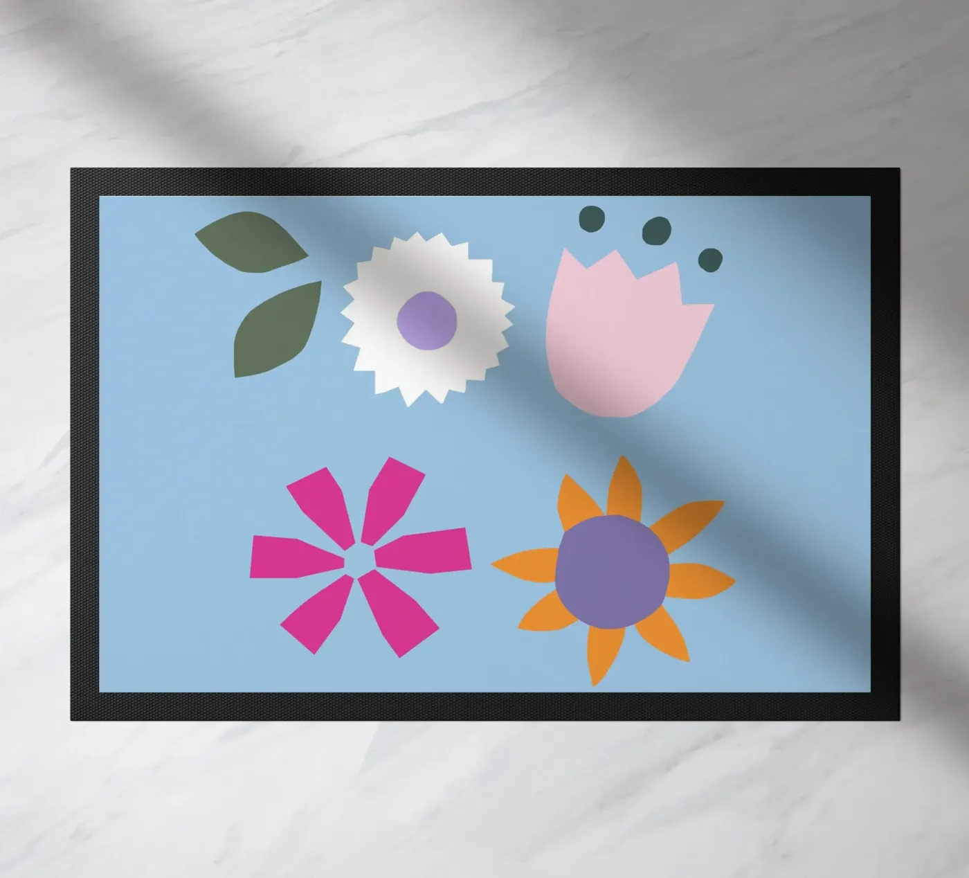 Papercut Blumen hellblau zerbino da Iris Knabenschuh Design