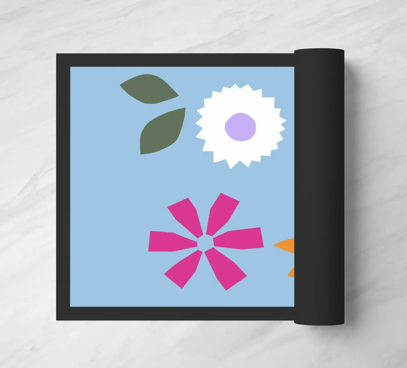 Papercut Blumen hellblau zerbino da Iris Knabenschuh Design