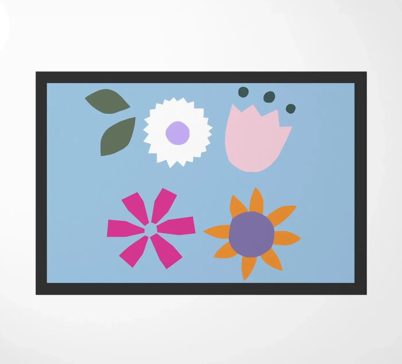 Papercut Blumen hellblau zerbino da Iris Knabenschuh Design