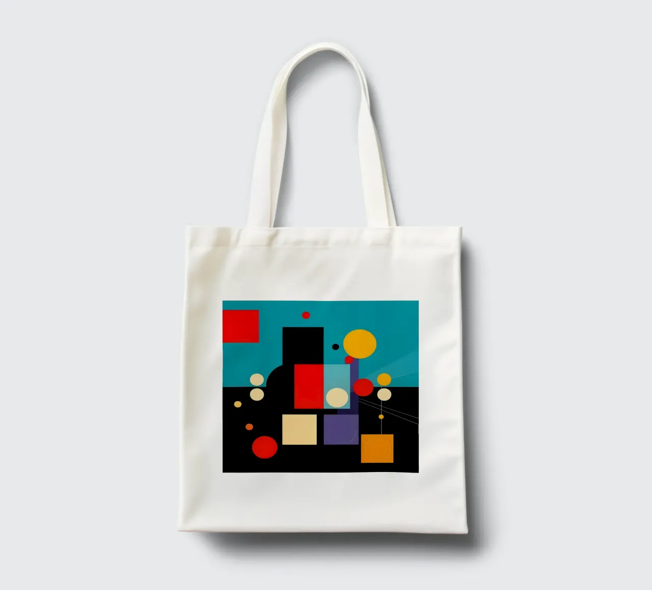 Circles and Squares borsa in juta da Anita's Dream