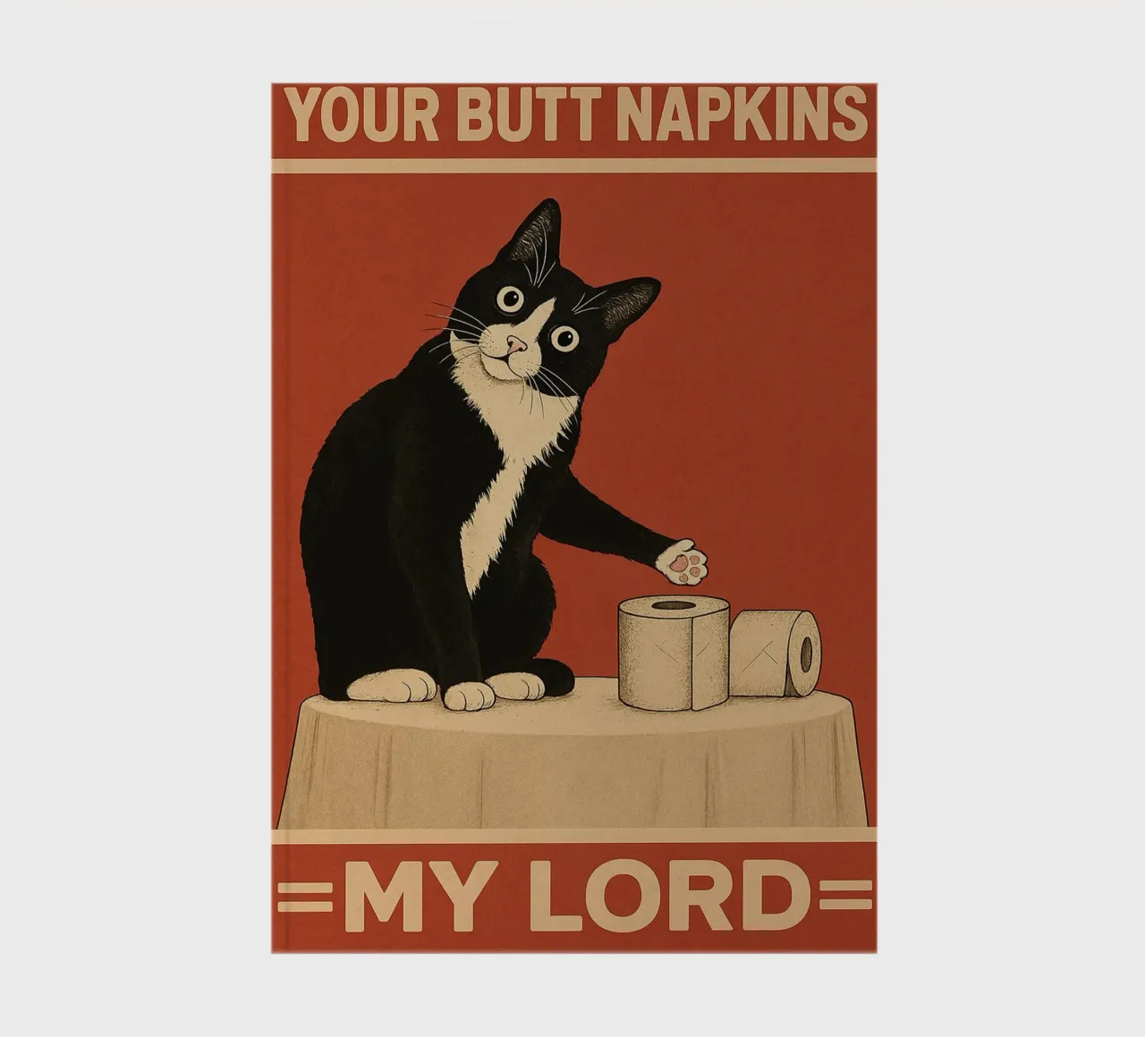 Deine Hinternservietten Meine Katzendame Notizbuch von the gindils