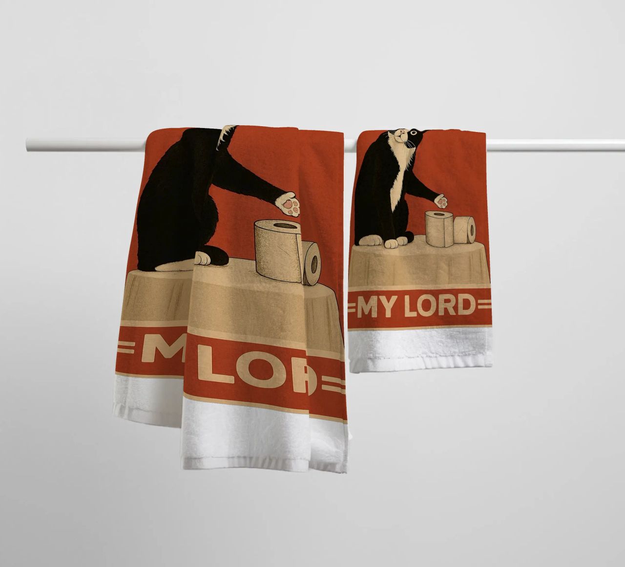 Vos serviettes de table Mon chat serviette de bain de the gindils