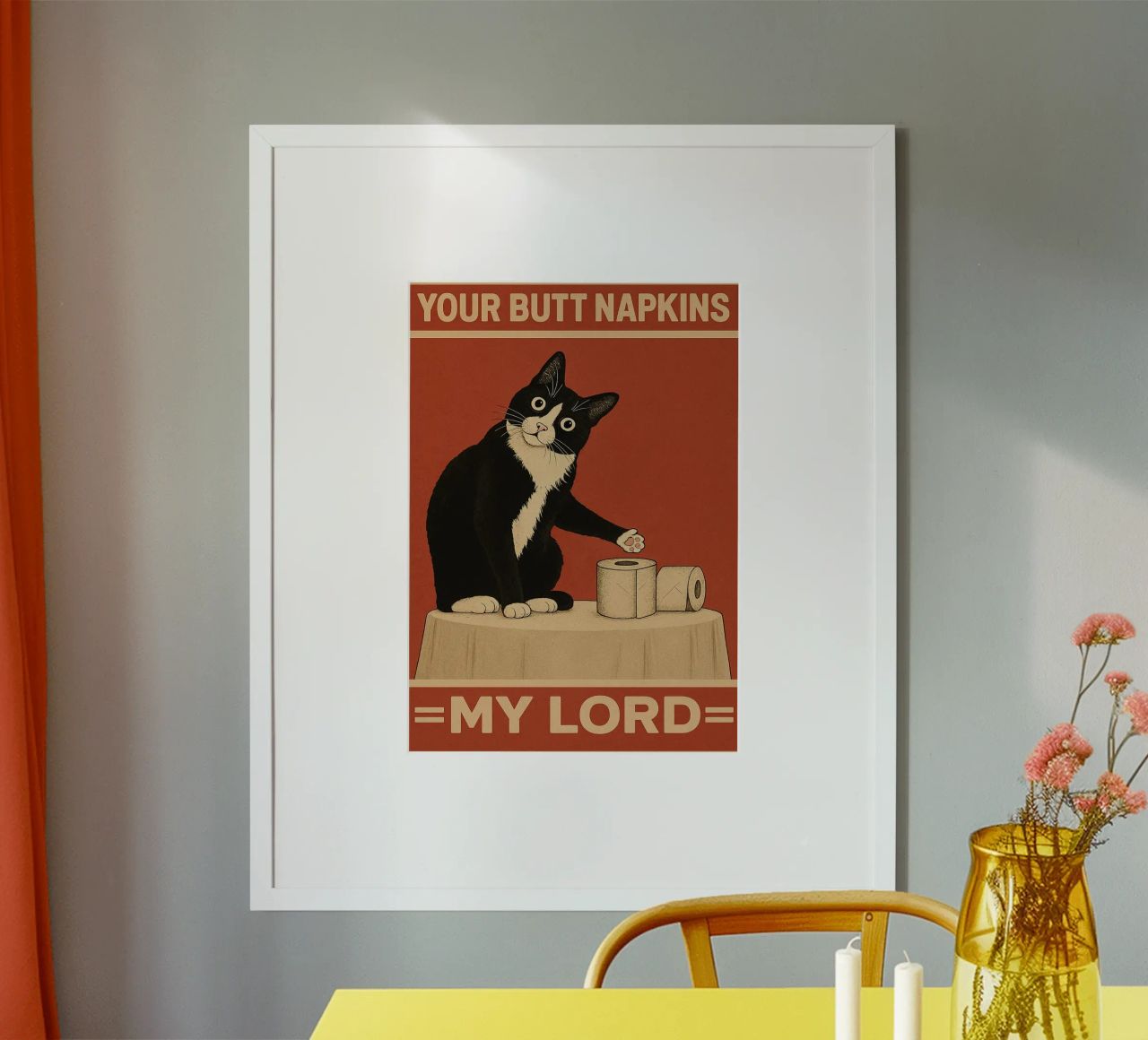 Vos serviettes de table Mon chat poster de the gindils
