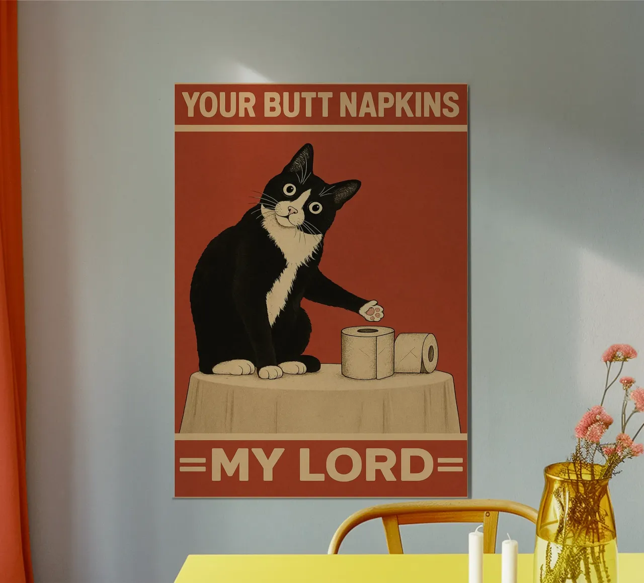 Your Butt Napkins My Lady Cat poster by the gindils