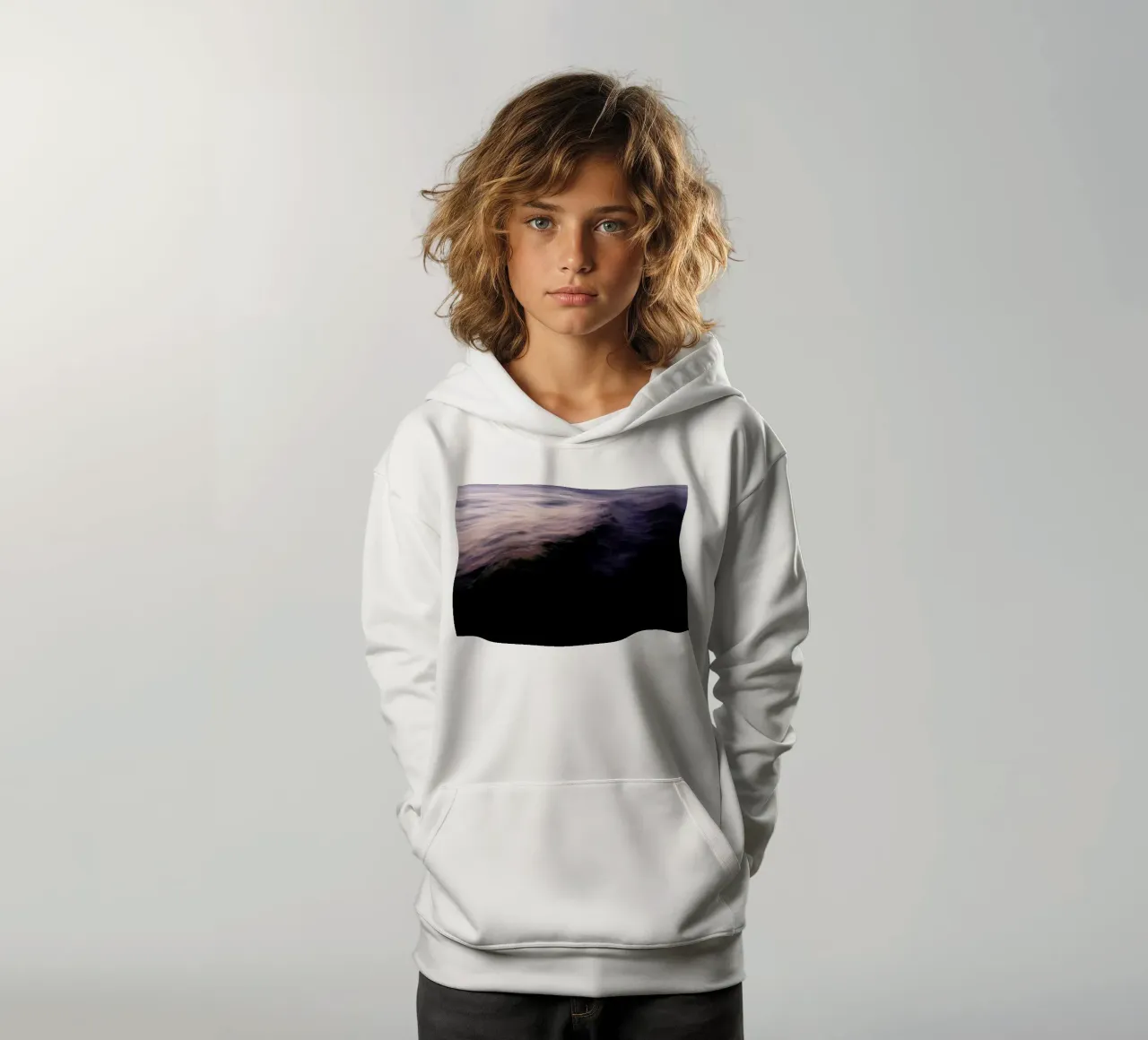 The Uniqueness of Waves XVII felpa bambino con cappuccio da Tal Paz-Fridman