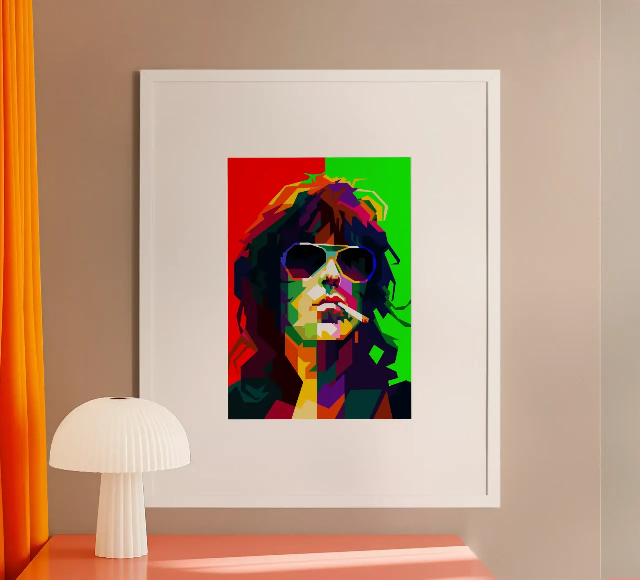 Keith Richards Musica Rock Chitarra WPAP Trending Now poster con telaio in plastica da Artkreator