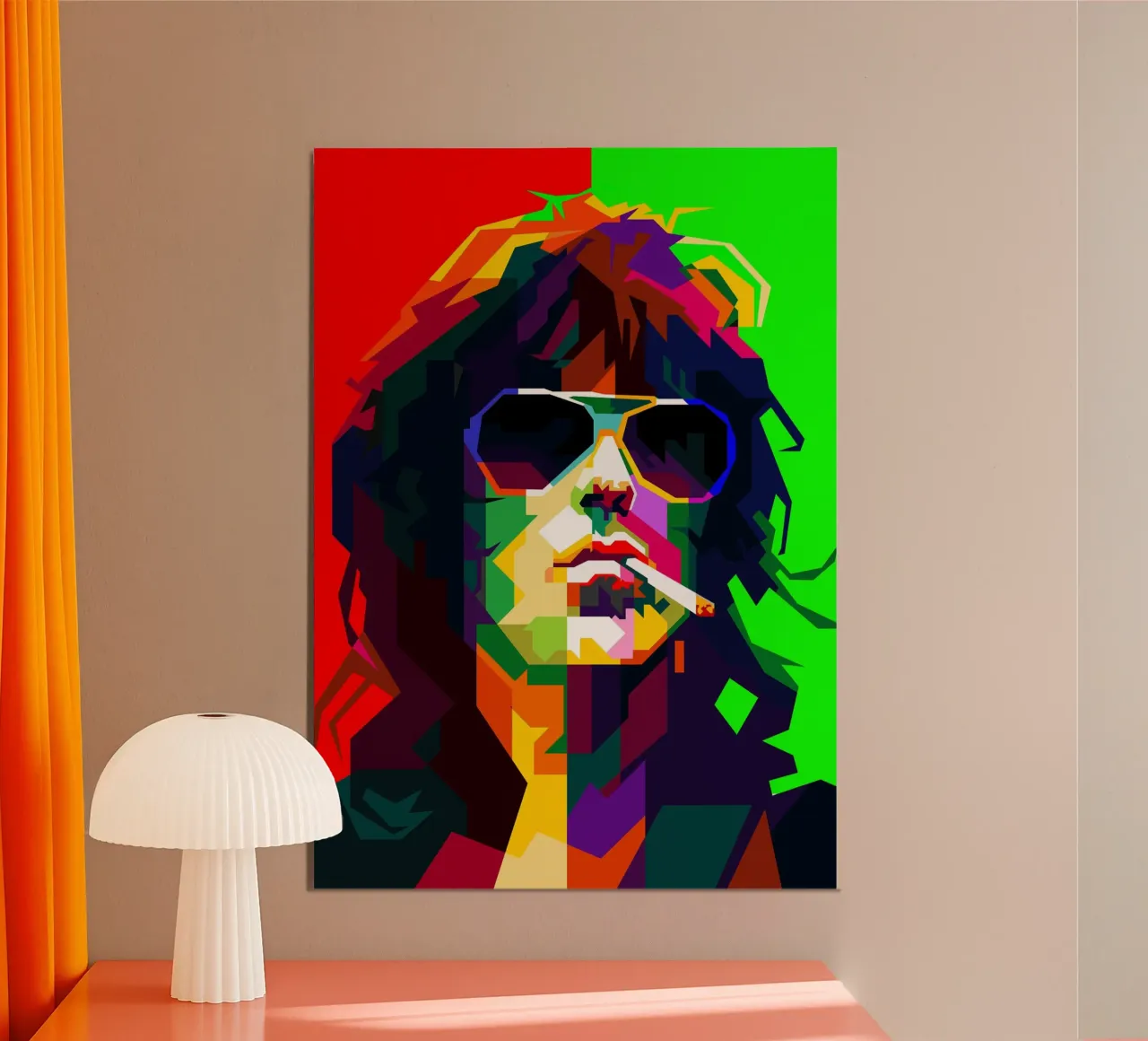 Keith Richards Musica Rock Chitarra WPAP Trending Now poster con telaio in plastica da Artkreator