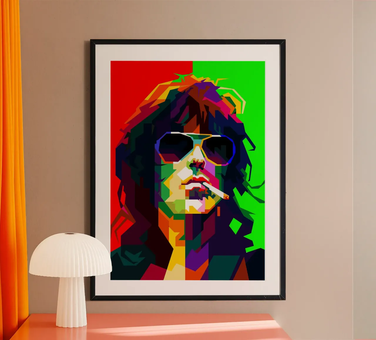 Keith Richards Musica Rock Chitarra WPAP Trending Now poster con telaio in plastica da Artkreator