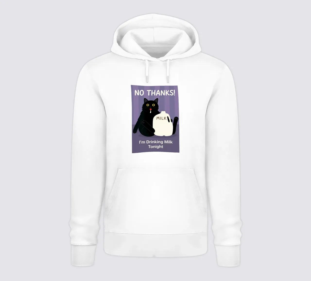 Gatto che beve latte felpa con cappuccio da the gindils