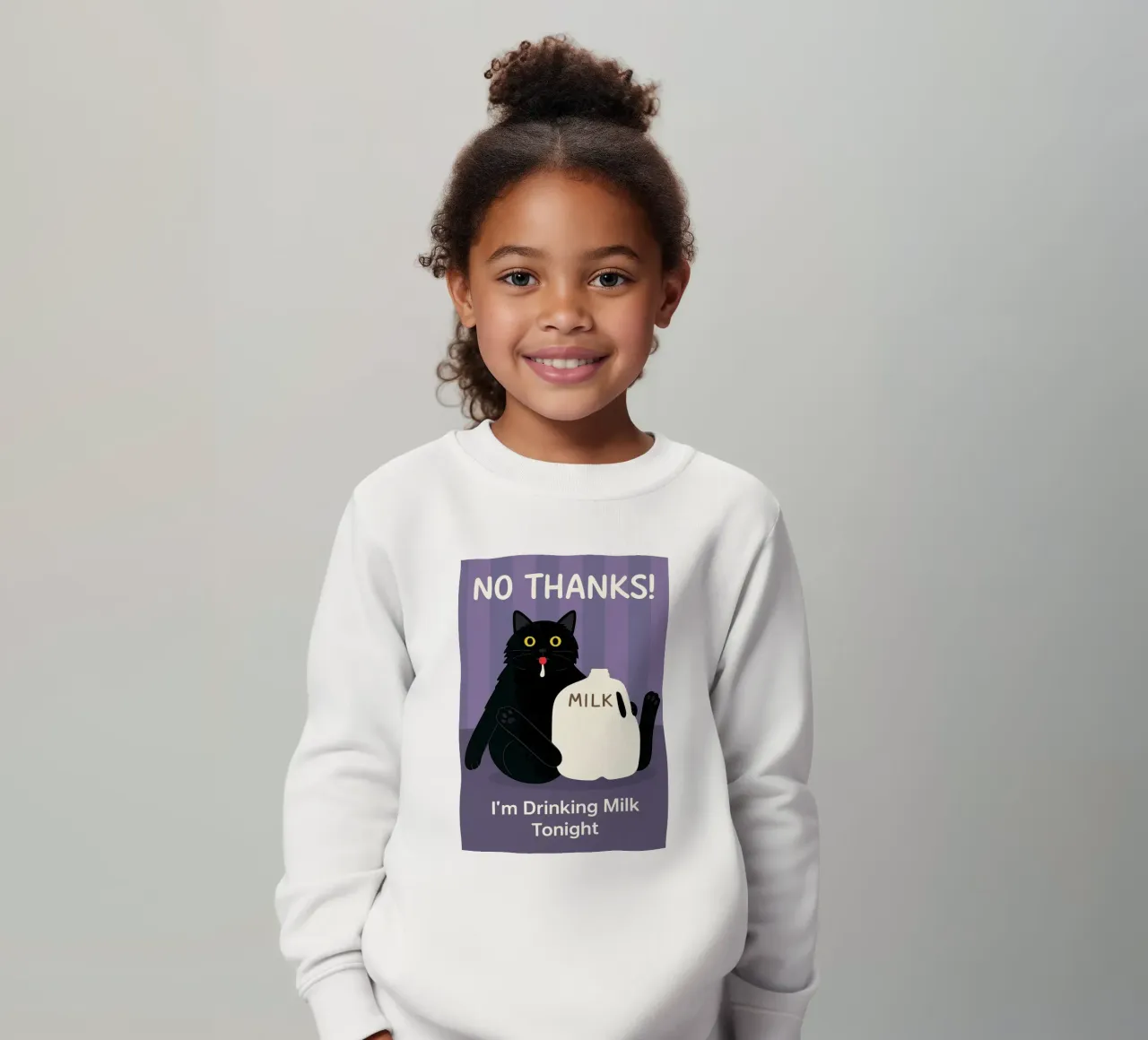 Gatto che beve latte felpa bambino da the gindils