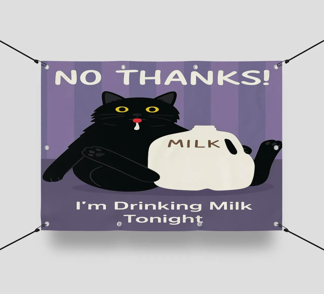 Gatto che beve latte telo in pvc da the gindils