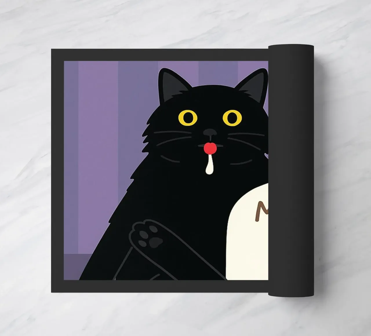 Gatto che beve latte zerbino da the gindils