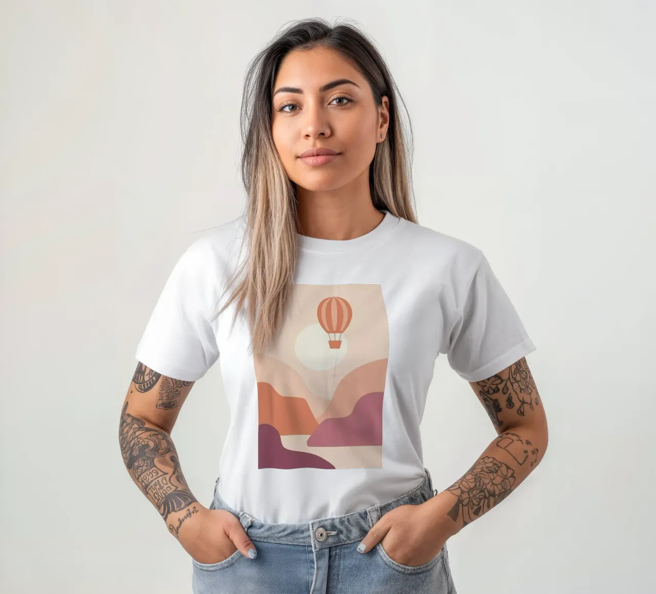 Ballooning at Sunset t-shirt da Pure