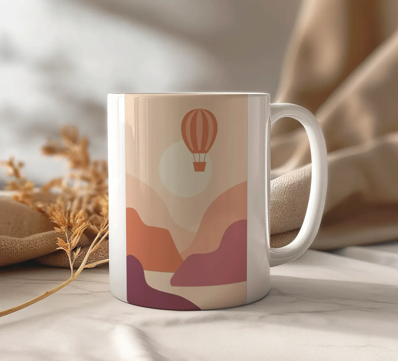 Ballooning at Sunset tazza in ceramica da Pure