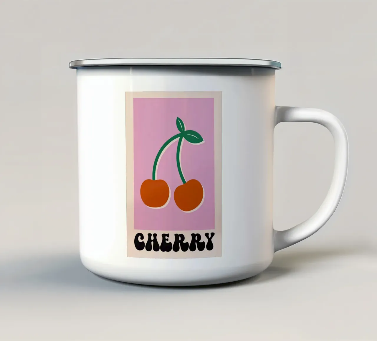 Rosa ciliegia tazza in smalto da carrie Shop