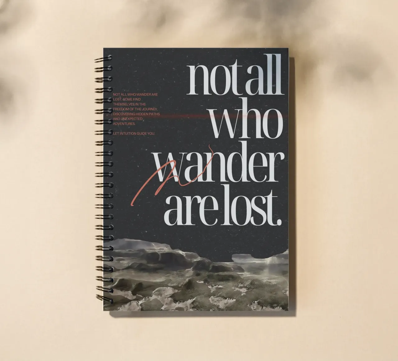finding yourself spiral notebook by Ambition Wall