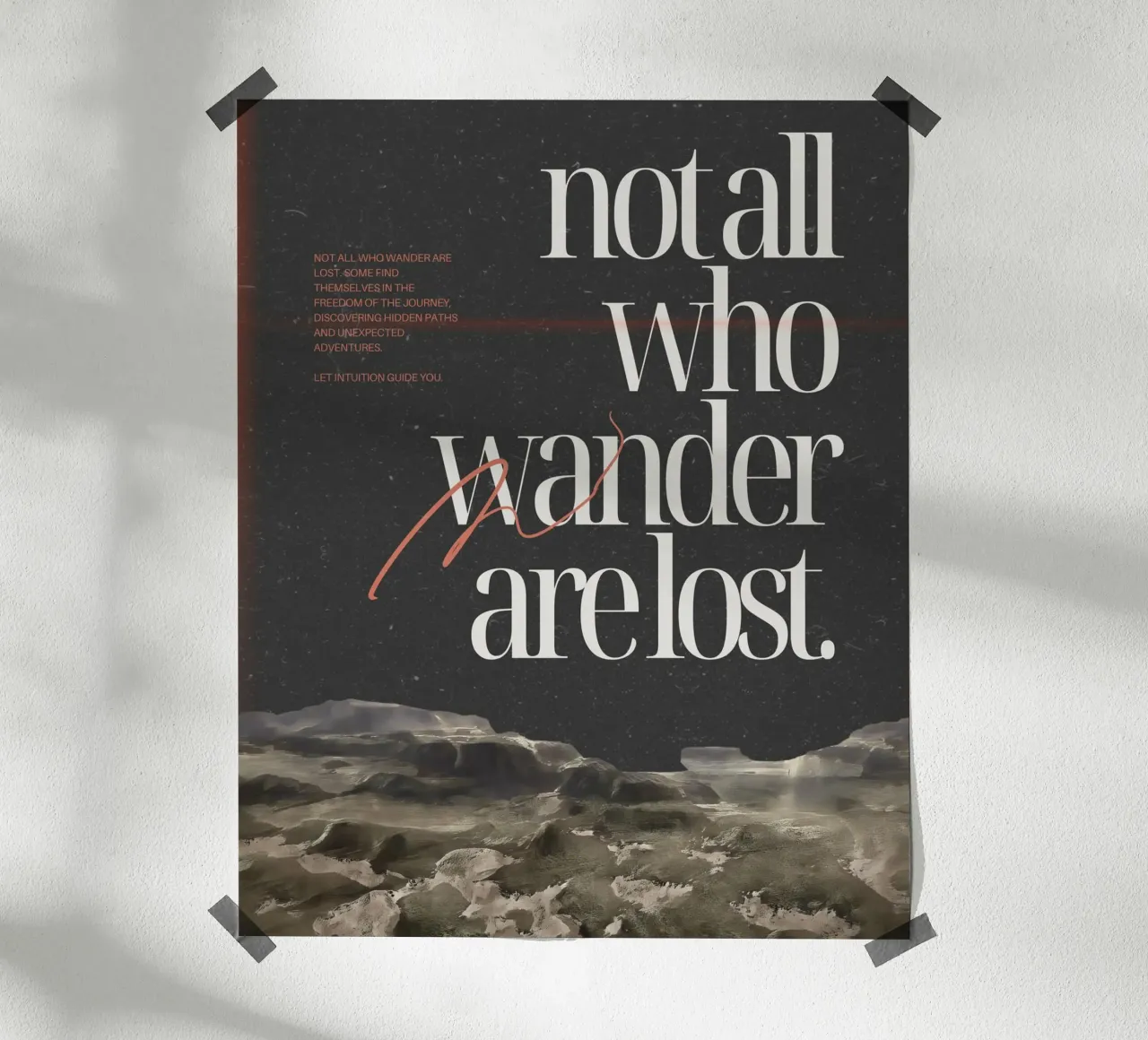 finding yourself poster van Ambition Wall