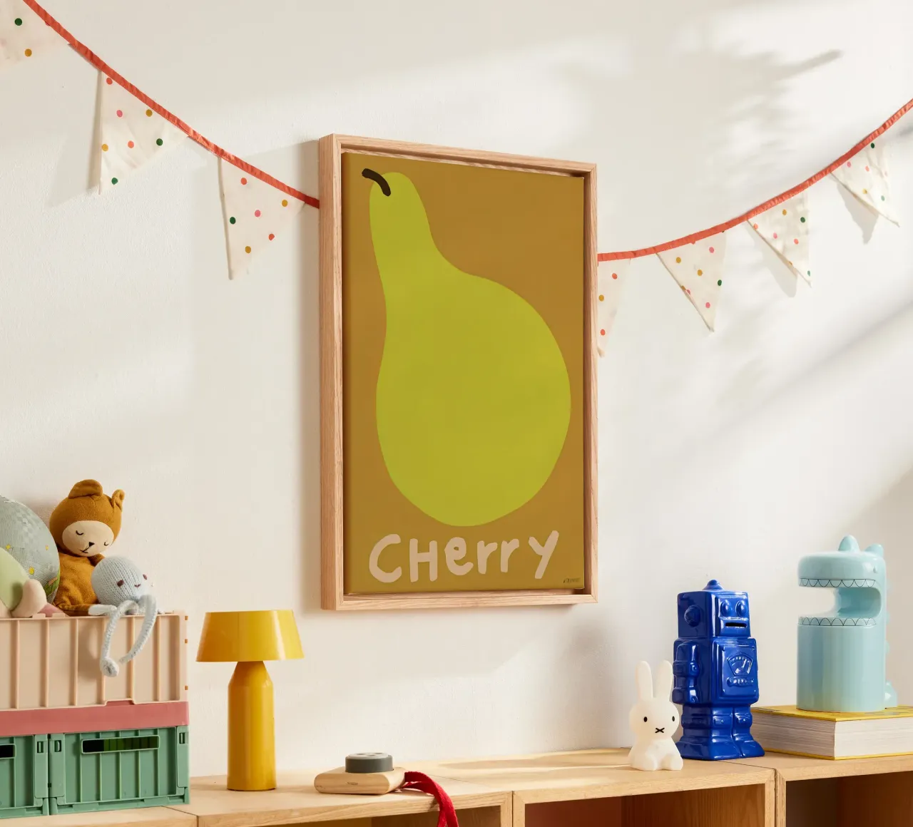 Ciliegia tela con Cornice a cassetta da carrie Shop