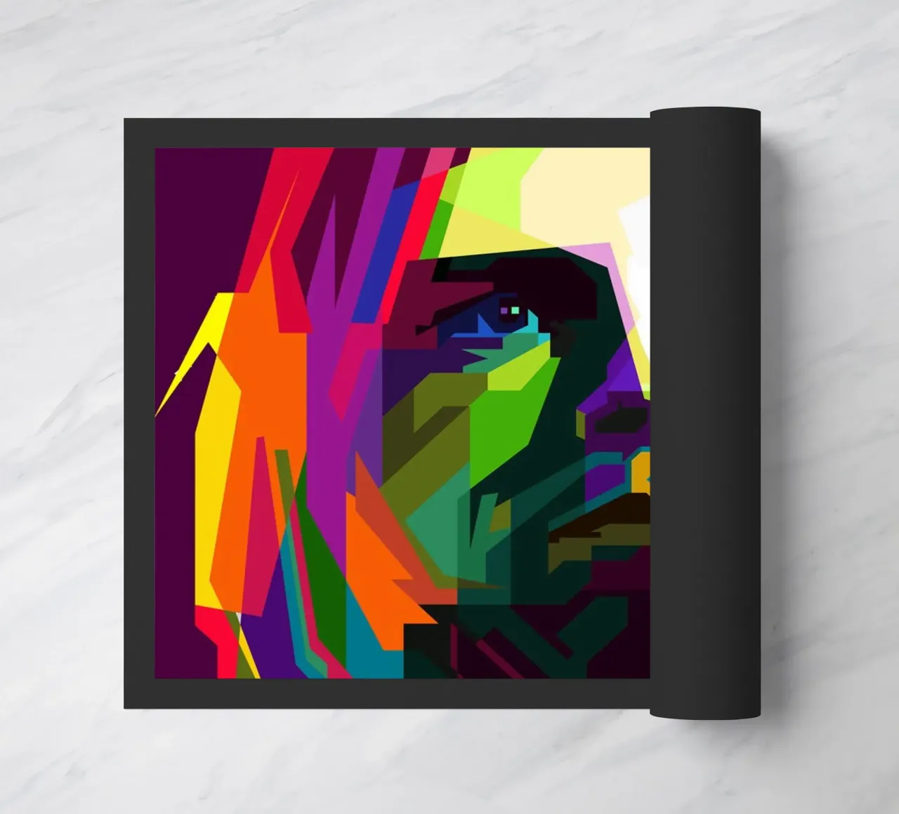 Kurt Cobain Grunge Singer WPAP Trending Now doormat by Artkreator