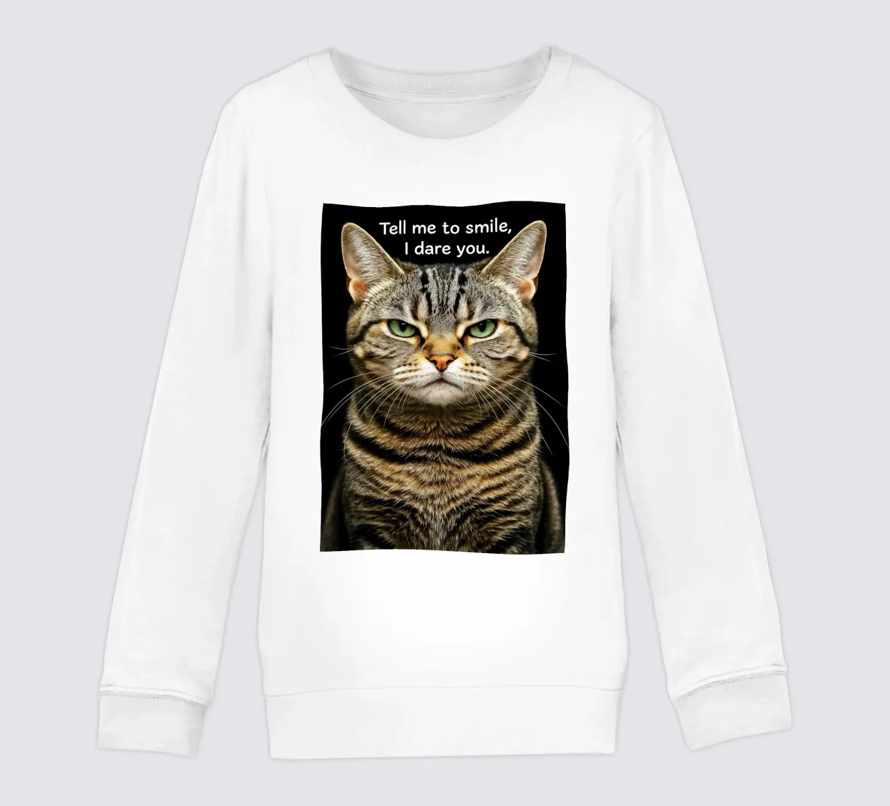 Gatto dimmi di sorridere, ti sfido felpa bambino da the gindils