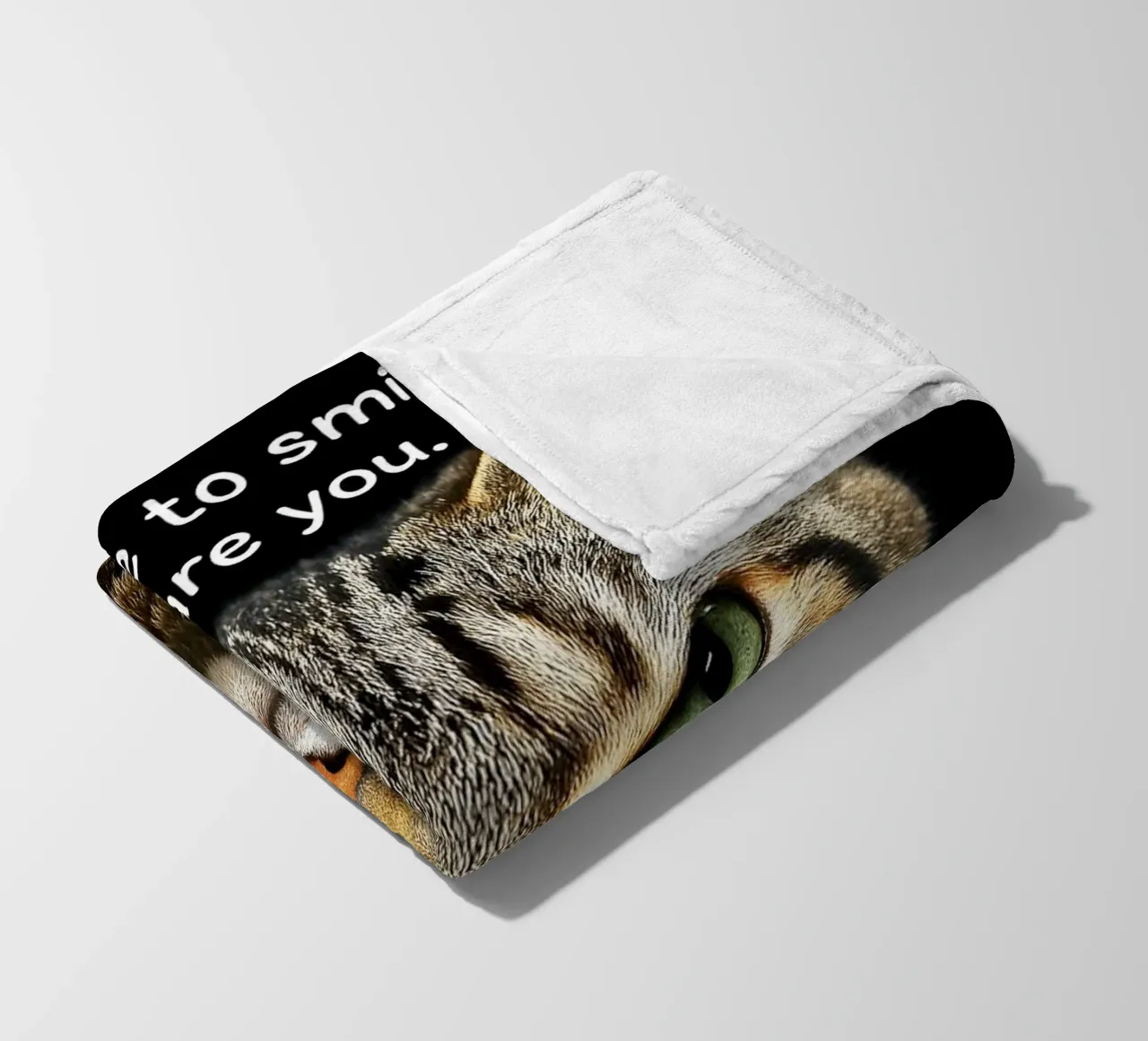 Gatto dimmi di sorridere, ti sfido coperta in pile da the gindils