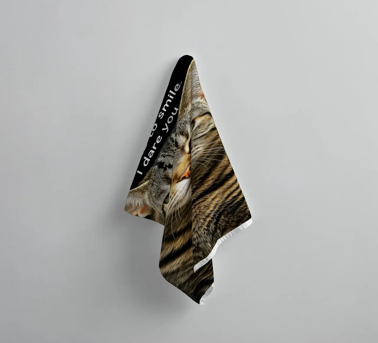 Cat tell me to smile i dare you towel by the gindils