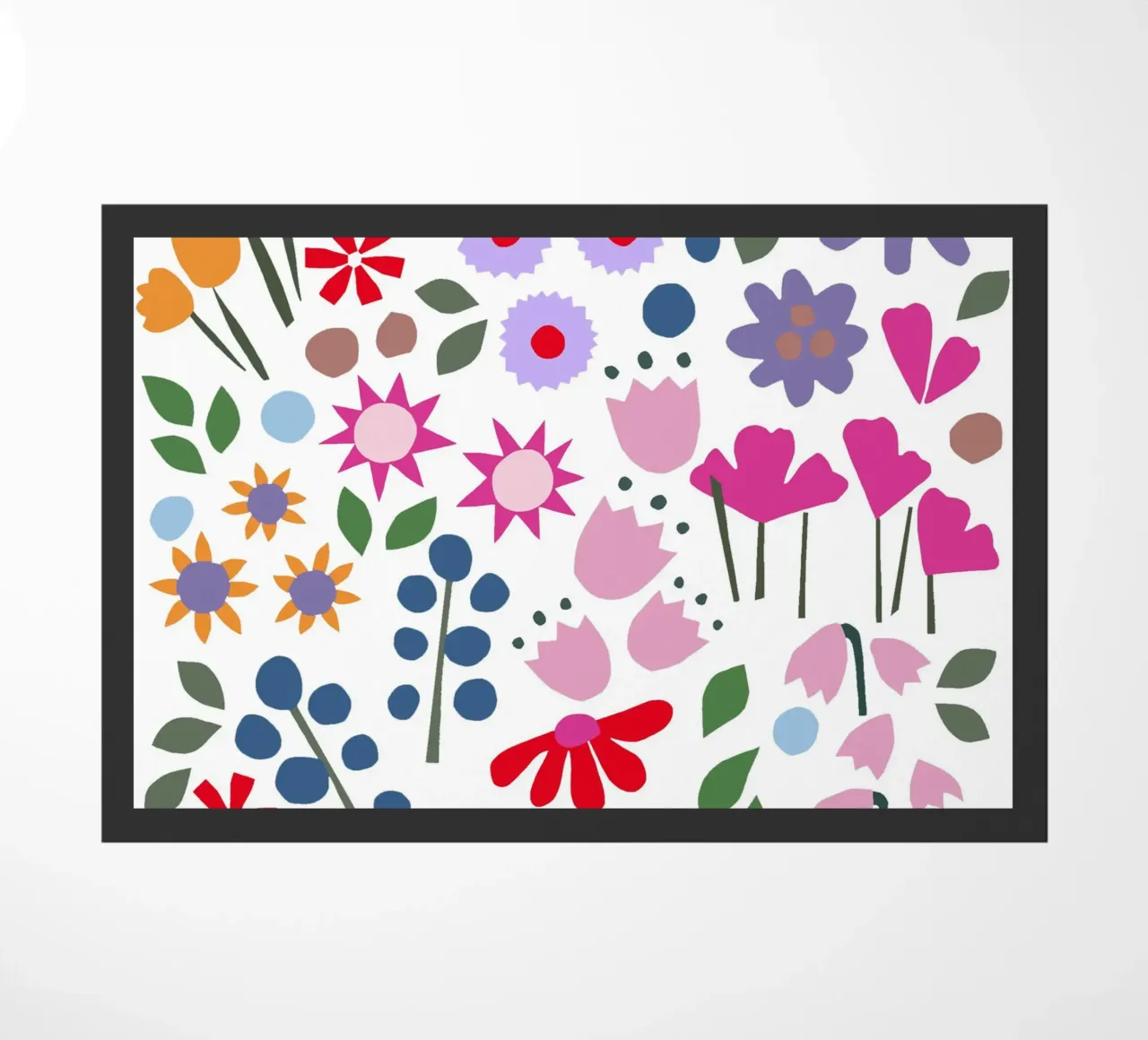 Millefleur Muster hellblau zerbino da Iris Knabenschuh Design