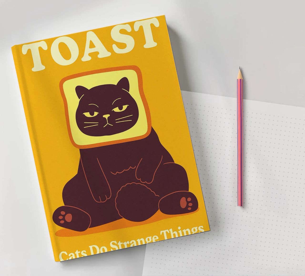 Toast pour chat Les chats font des choses étranges carnet de notes de the gindils